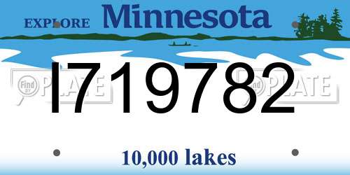 I719782 Minnesota License Plate