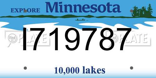 I719787 Minnesota License Plate