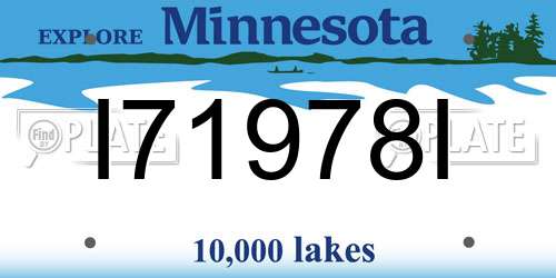 I71978I Minnesota License Plate