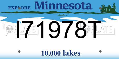 I71978T Minnesota License Plate