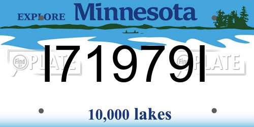I71979I Minnesota License Plate