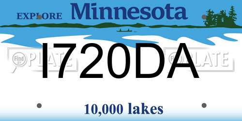 I720DA Minnesota License Plate
