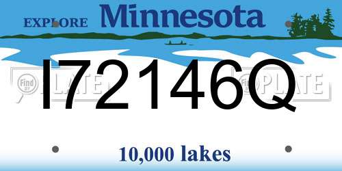 I72146Q Minnesota License Plate