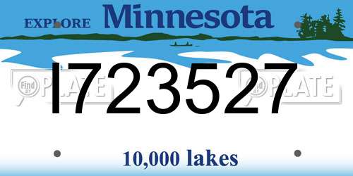 I723527 Minnesota License Plate