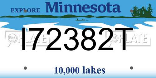 I72382T Minnesota License Plate