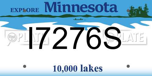 I7276S Minnesota License Plate