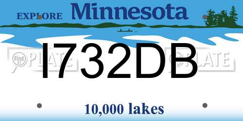 I732DB Minnesota License Plate