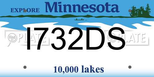 I732DS Minnesota License Plate