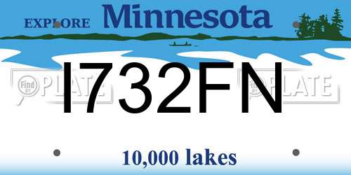 I732FN Minnesota License Plate