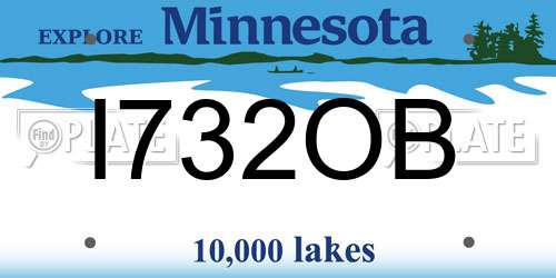 I732OB Minnesota License Plate