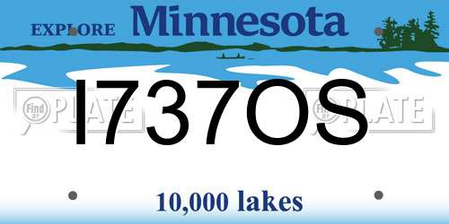 I737OS Minnesota License Plate