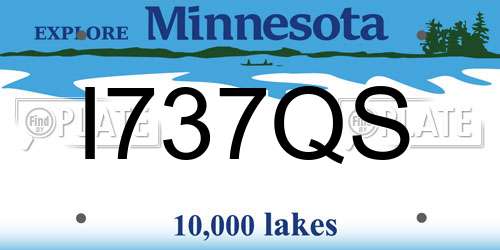 I737QS Minnesota License Plate