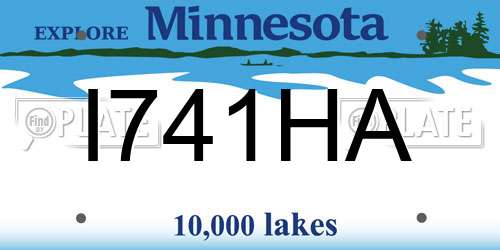 I741HA Minnesota License Plate