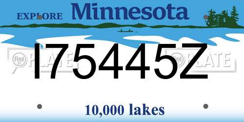 I75445Z Minnesota License Plate