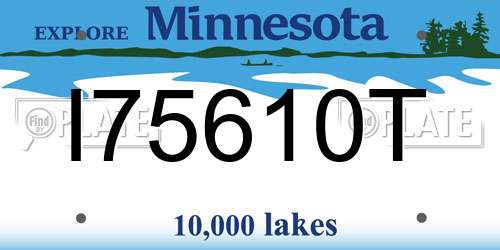 I75610T Minnesota License Plate