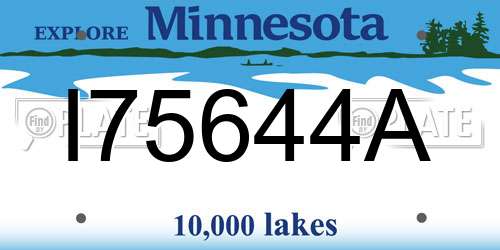 I75644A Minnesota License Plate