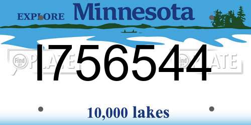 I756544 Minnesota License Plate