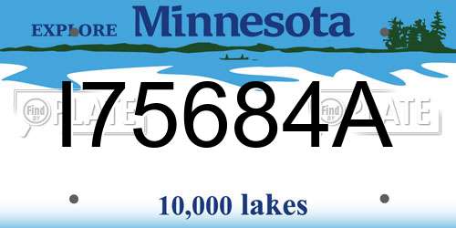 I75684A Minnesota License Plate