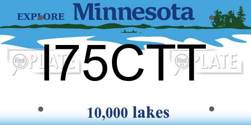 I75CTT Minnesota License Plate