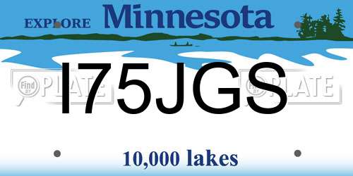 I75JGS Minnesota License Plate