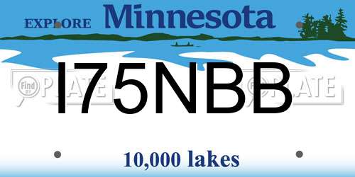 I75NBB Minnesota License Plate
