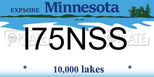 I75NSS Minnesota License Plate