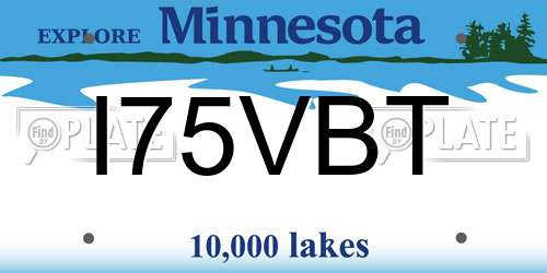 I75VBT Minnesota License Plate