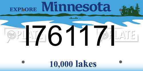 I76117I Minnesota License Plate