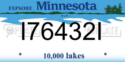 I76432I Minnesota License Plate
