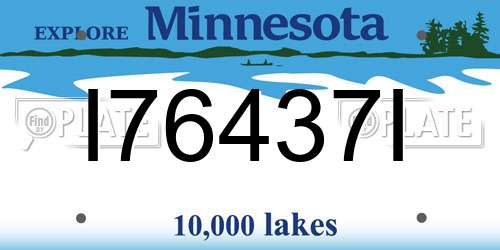 I76437I Minnesota License Plate