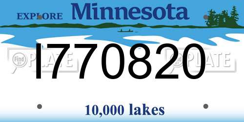 I770820 Minnesota License Plate