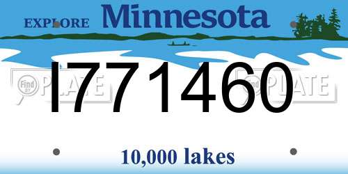 I771460 Minnesota License Plate