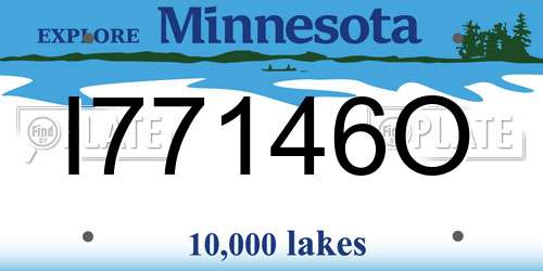 I77146O Minnesota License Plate