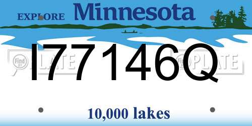 I77146Q Minnesota License Plate
