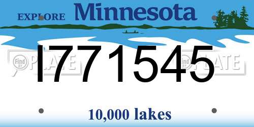 I771545 Minnesota License Plate