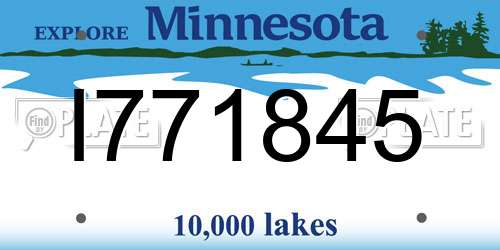 I771845 Minnesota License Plate