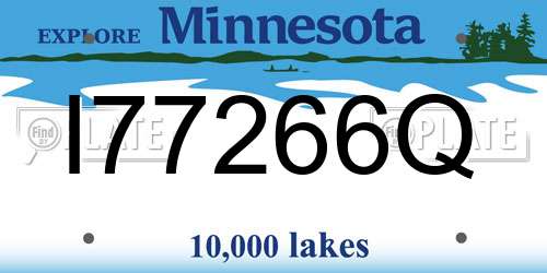 I77266Q Minnesota License Plate