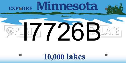 I7726B Minnesota License Plate