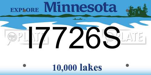 I7726S Minnesota License Plate