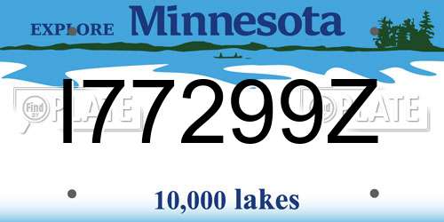 I77299Z Minnesota License Plate