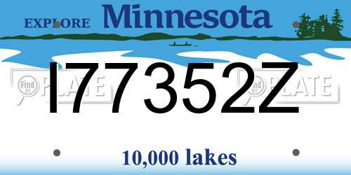 I77352Z Minnesota License Plate
