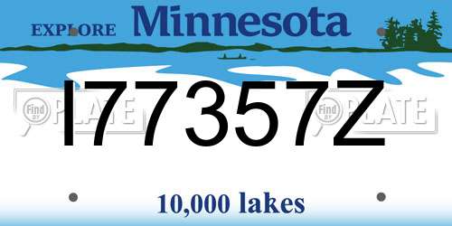 I77357Z Minnesota License Plate