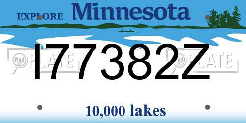 I77382Z Minnesota License Plate