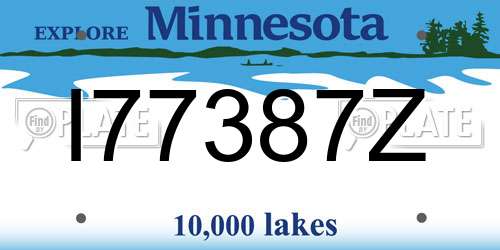 I77387Z Minnesota License Plate