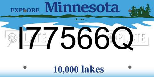 I77566Q Minnesota License Plate