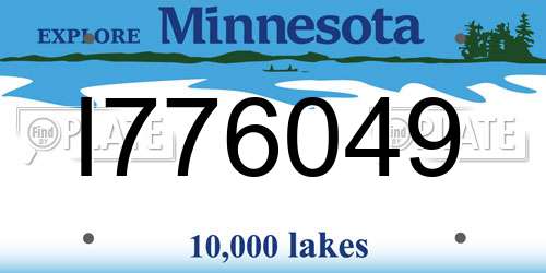 I776049 Minnesota License Plate