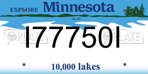 I77750I Minnesota License Plate