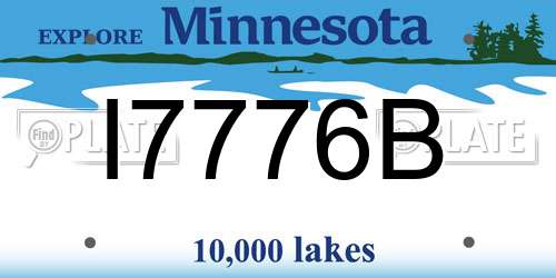 I7776B Minnesota License Plate
