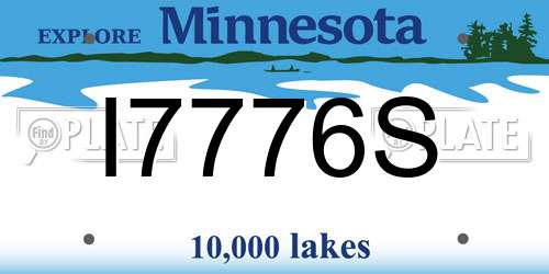 I7776S Minnesota License Plate