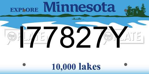 I77827Y Minnesota License Plate